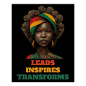 Poster Dirige, inspire, transforme le mois de l'histoire (Devant)