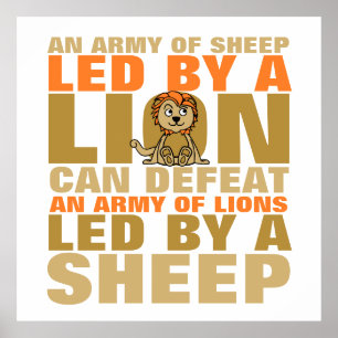 Poster Dirigé Par Un Lion