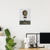 Poster Dirigeable au-dessus de la ville (Bureau à domicile)