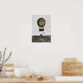 Poster Dirigeable au-dessus de la ville (Cuisine)
