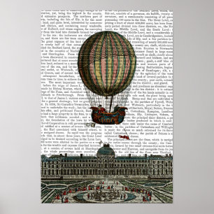 Poster Dirigeable au-dessus de la ville