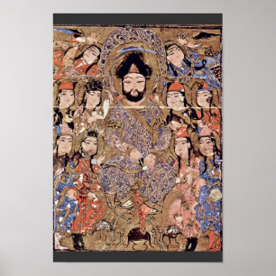 Poster Dirigeant couronné et ses disciples par DES B de