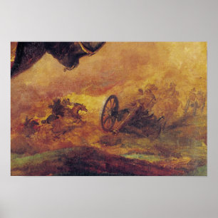 Poster Dirigeant des hussards, détail de canon dessus