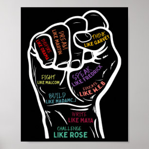 Poster Dirigeants Inspirants Main Poing Fermé Histoire de