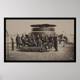 Poster Dirigeants sur la plate-forme de l'USS Monitor