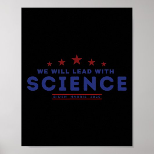 Poster Diriger avec la science Joe Biden Kamala Harris 20 (Devant)