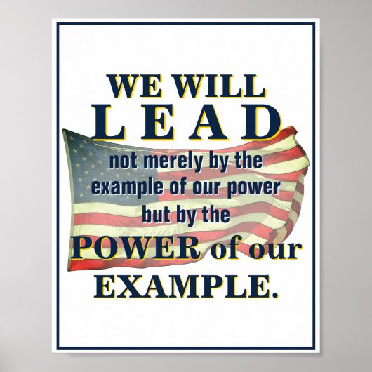 Poster Diriger par le pouvoir de notre exemple (Devant)