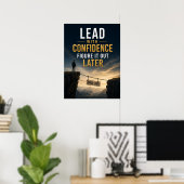 Poster Dirigez avec confiance, trouvez la solution plus t (Bureau à domicile)