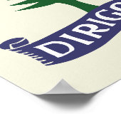 Poster Dirigo / Drapeau 1901 Maine Art Framable (Coin)