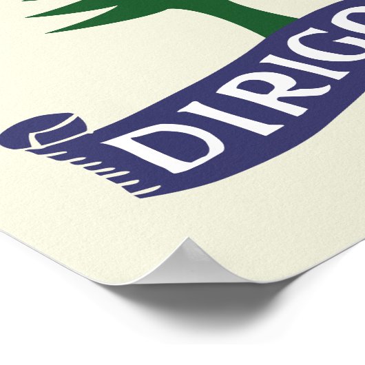 Poster Dirigo / Drapeau 1901 Maine Art Framable (Coin)