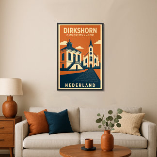 Poster Dirkshorn, Noord Holland - Nederland Travel