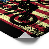 Poster Dirt Bike American Drapeau 4e (Coin)
