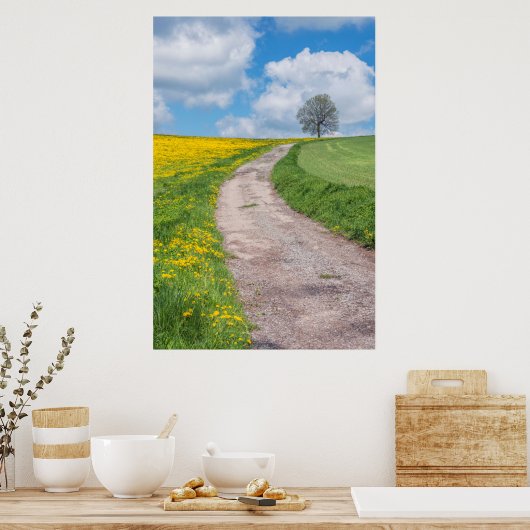 Poster Dirt Road and Tree (Cuisine)