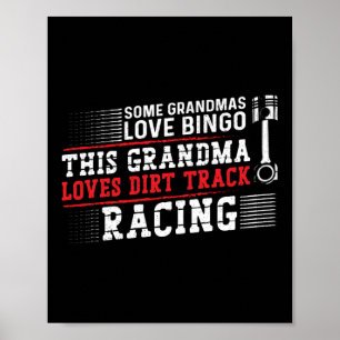 Poster Dirt Track Racing Quelques Grand-Mères Amour Bingo