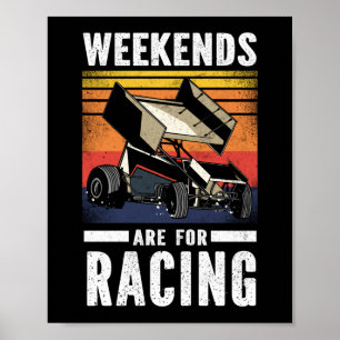 Poster Dirt Track Racing Week-ends Sont Pour Racing Sprin