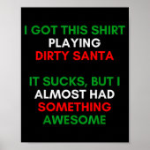 Poster Dirty Santa Present Idea Exchange. Dirty Santa Chr (Devant)