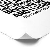 Poster Dis-Moi Et J'Oublie, Citation De Benjamin Franklin (Coin)