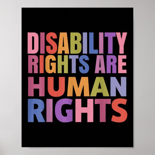 Poster Disability Rights Are Human Rights Equality Trans (Devant)