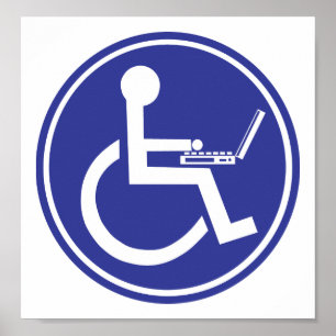 POSTER DISABLED LAPTOP