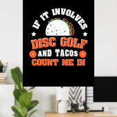Poster Disc Golf and Tacos Count Me In (Bureau à domicile)