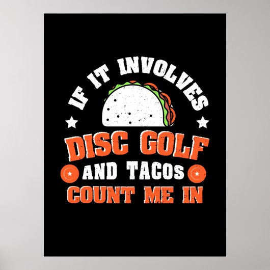 Poster Disc Golf and Tacos Count Me In (Devant)