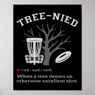 Poster Disc Golf - Arbre stupide drôle Arbre-nié Iii