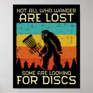 Poster Disc Golf Bigfoot Sasquatch Frisbee Frolf Hommes F