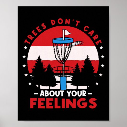 Poster Disc Golf Frisbee Golf Les Arbres Se Moquent De Vo (Devant)
