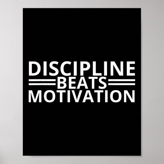 Poster Discipline bat Motivation Gym (Devant)