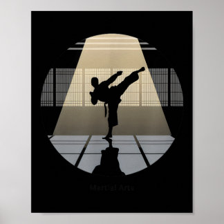 Poster Discipline d'arts martiaux Force Karaté Taekwondo