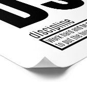 Poster Discipline - Éléments fondamentaux du succès (Coin)