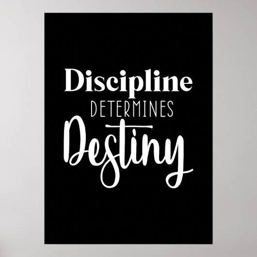 Poster Discipline - Hustle, Gymnase, Motivation du succès (Devant)