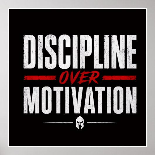 Poster Discipline plutôt que motivation (Devant)
