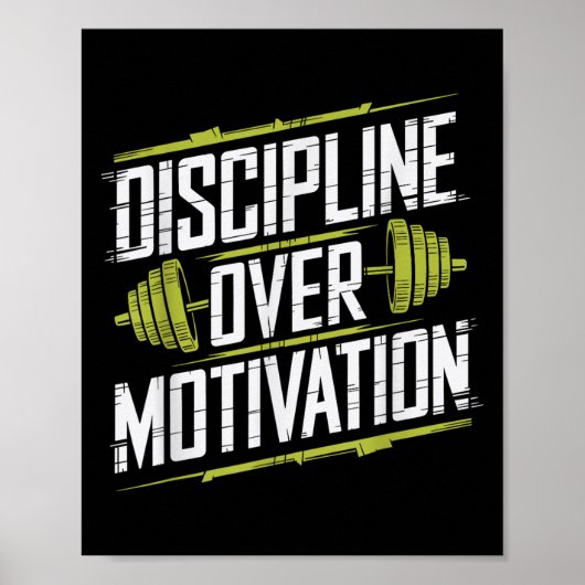 Poster Discipline Sur Motivation, Gym Bodybuilder Poids (Devant)