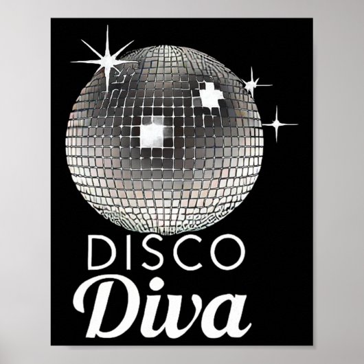 Poster Disco Ball Disco Diva Queen3 (Devant)