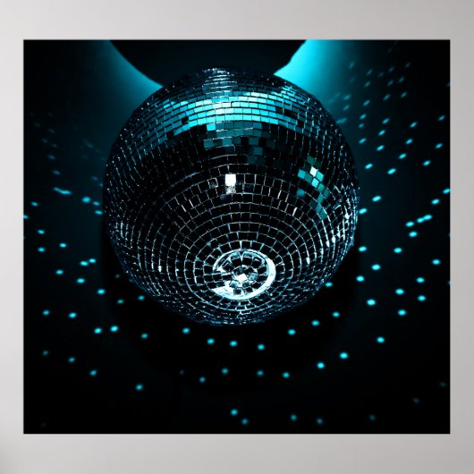 Poster Disco Ball Glare, Arrière - plan de discothèque. (Devant)