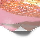 Poster Disco Ball Oranges Empreinte murale (Coin)