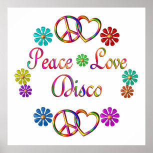 POSTER DISCO D'AMOUR DE PAIX