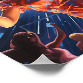 Poster Disco Dancing Femme avec lunettes de soleil surdim (Coin)