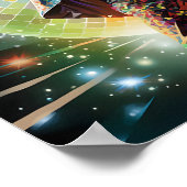 Poster Disco Dancing Man devant Disco Ball (Coin)