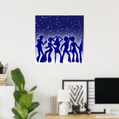 POSTER DISCO DANSEURS (Bureau à domicile)