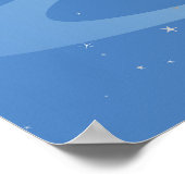 Poster Disco Jazz Saxophone Balls de Miroir Étincelant (Coin)