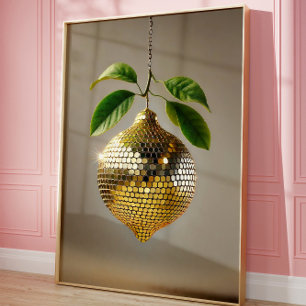 Poster Disco Lemon Wall Art, Aesthétique Pop Art Home