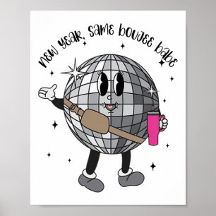 Poster Disco Nouvel An Même Boujee Joyeux Noël