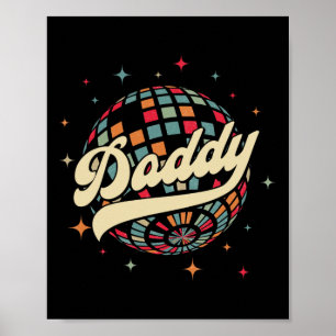 Poster Disco Papa 60s les années 70 Hommes Costume de fêt