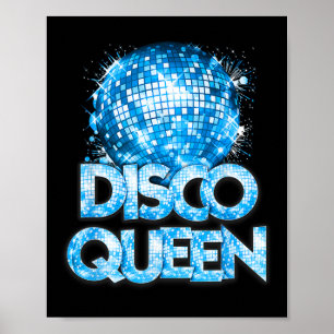 Poster Disco Queen - 70's Disco Theme Vintage seventies