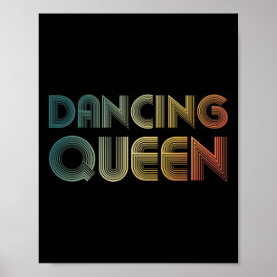 Poster Disco Queen Funky Vintage les années 70 80s Pour D