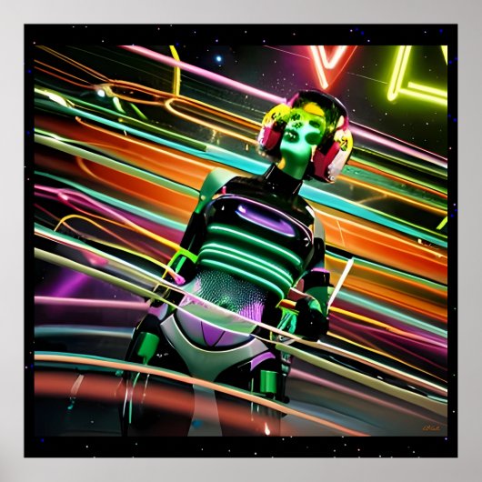 Poster Disco spatial zombie (Devant)