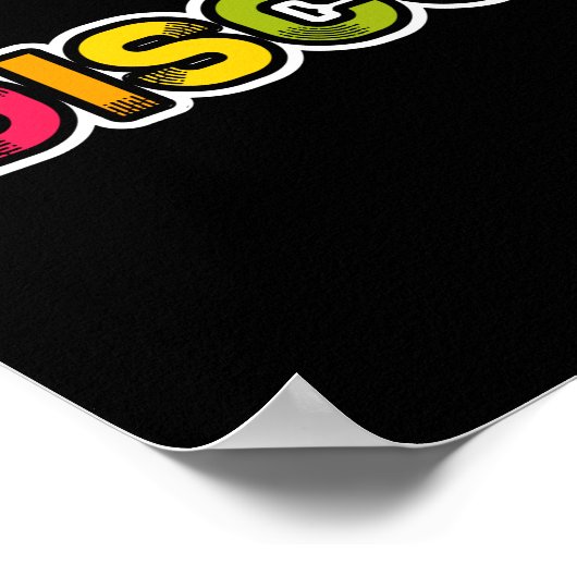 Poster DISCO vinyle rétro (Coin)