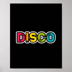 Poster DISCO vinyle rétro
